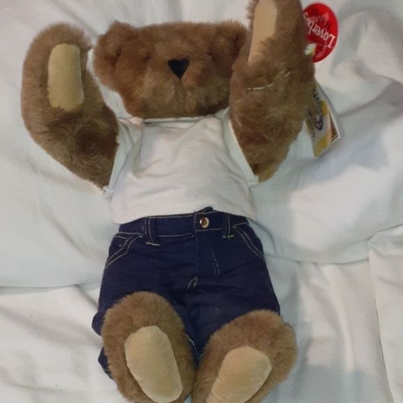 Vermont Teddy Bear Lover Boy Bear Fully Jointed‎ - Picture 4 of 6